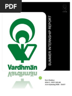 Summer Internship Report - Vardhman