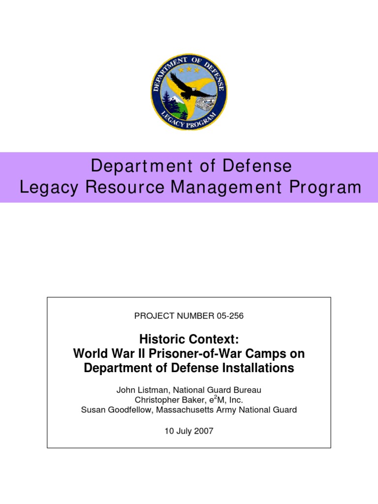 WWII POW Camps Historic Context Report | PDF | Prisoner Of War | Allies ...
