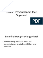 Modul 1 Perkembangan Teori Organisasi