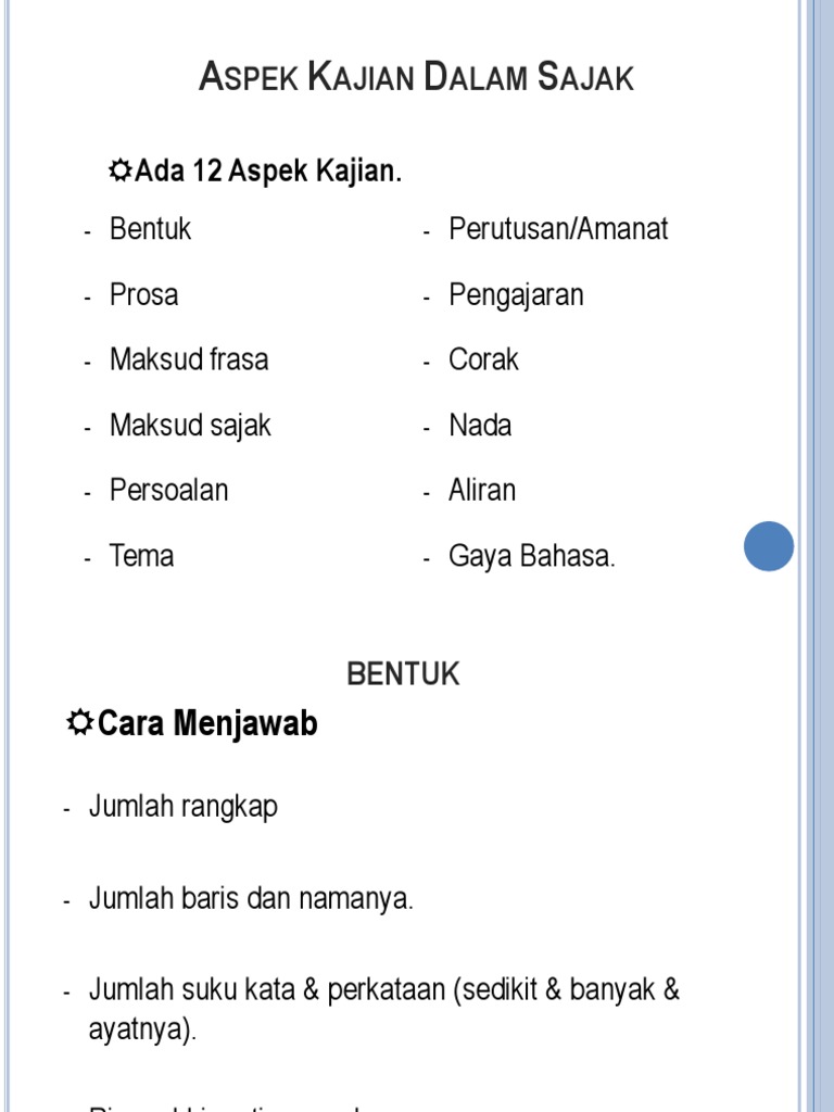 Analisis Sajak Nota Pelajar Pdf