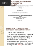 Management of Information Services in Digital Environment