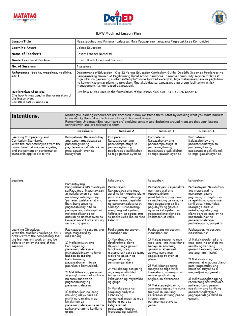 Val Ed 10 Term 1 Week 7&8 - Ilaw | PDF