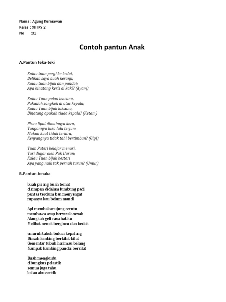 Pantun Anak