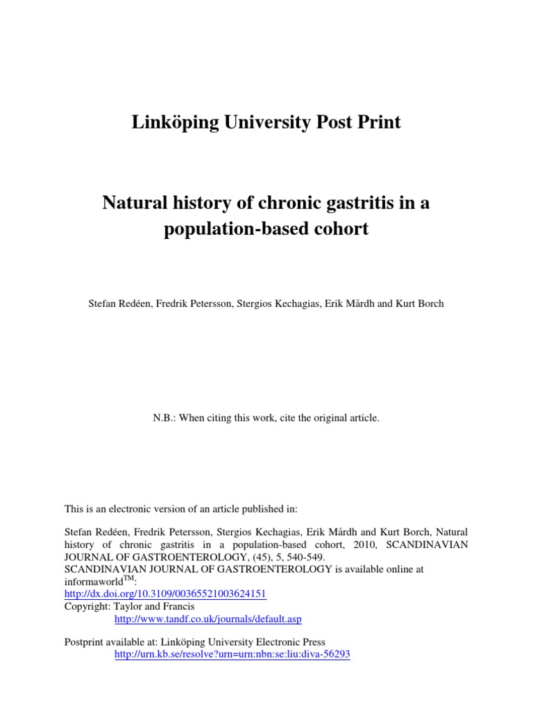 Natural History Of Chronic Gastritis Peptic Ulcer Indigestion