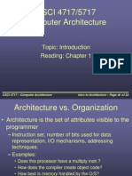 CSCI 4717/5717 Computer Architecture: Topic: Introduction Reading: Chapter 1