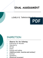 Abdominal Assessment: Lovely E. Tapaya RN, Man