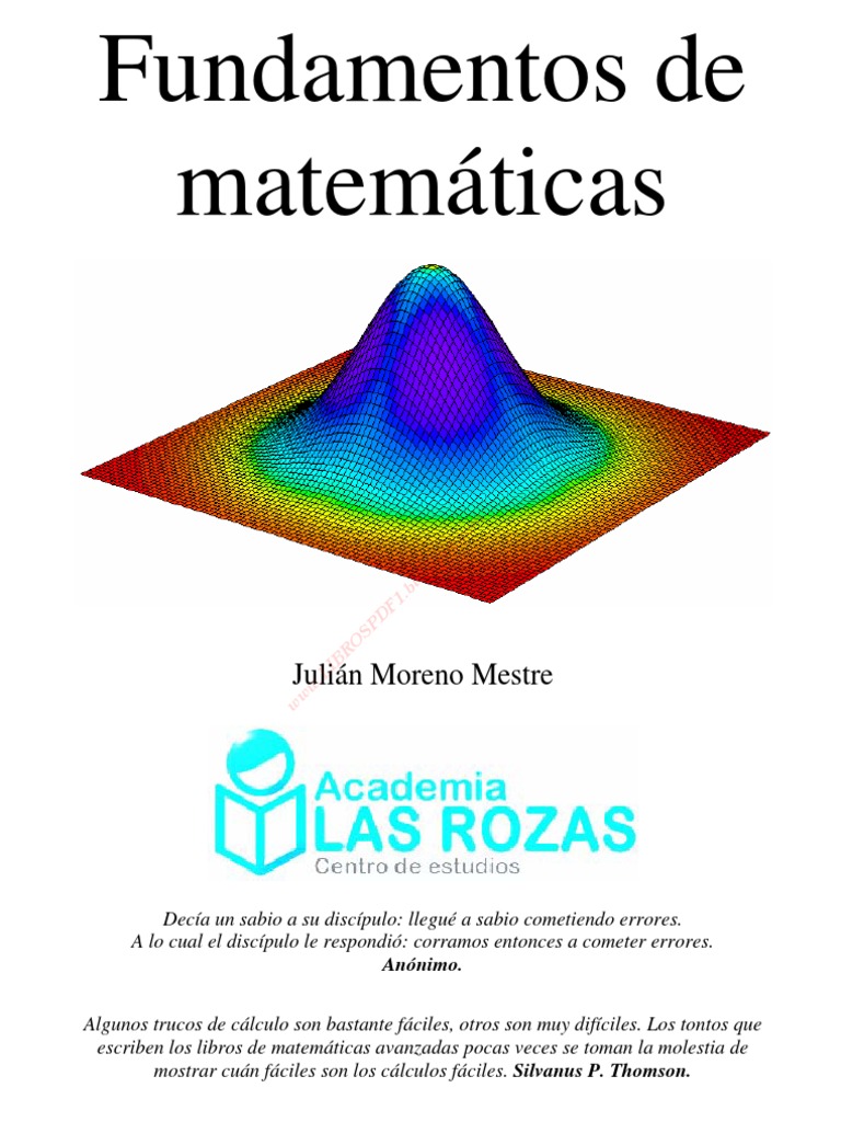 TOMO  Fundamentos de Matemáticas Julián Moreno Mestre | PDF