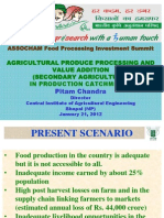 Agricultural Produce Processing and Value Addition (Secondary Agriculture) in Production Catchments