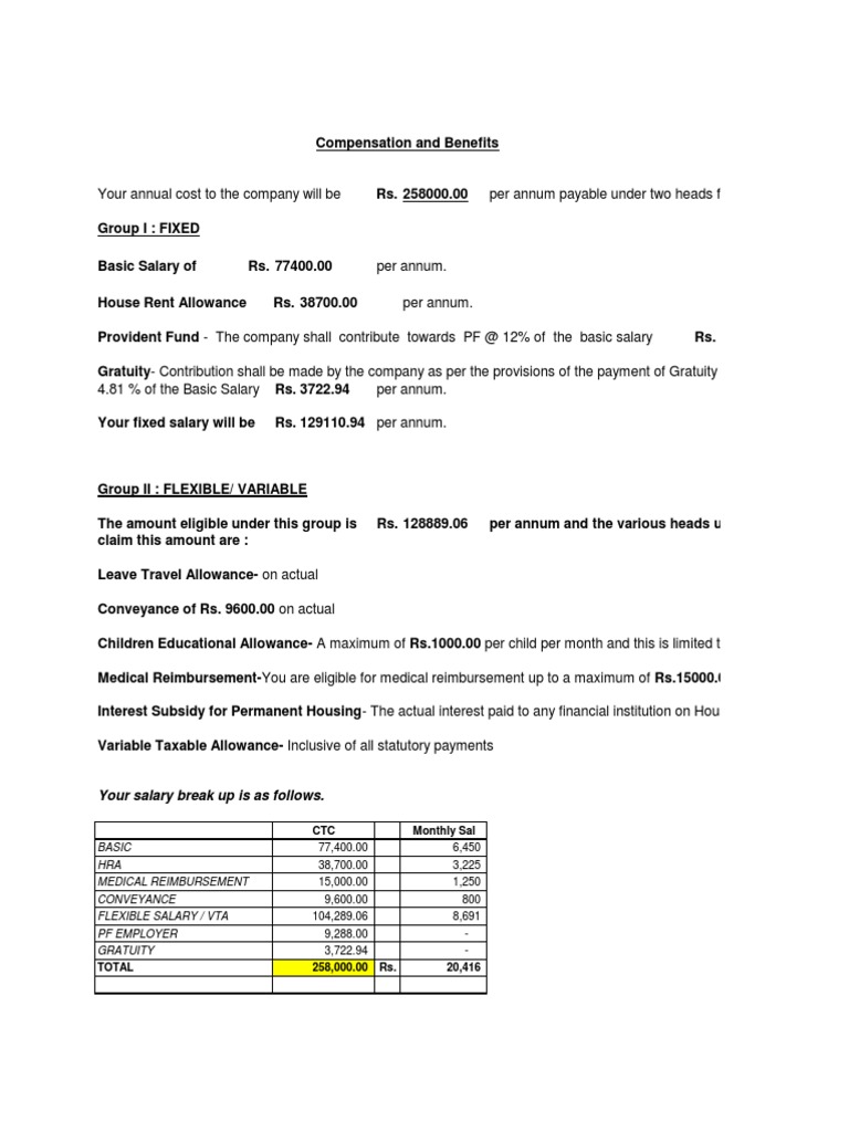 CTC Calculator PDF