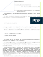 ESTUDO DAS ESTRATÉGIAS ARGUMENTATIVAS