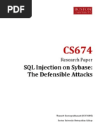 Download SQL Injection on Sybase The Defensible Attacks by Thanavit Cheevaprabhanant SN105400234 doc pdf