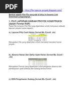 Download Contoh Laporan Proyek Konstruksi Baik Laporan HarianMingguanBulanan Dan Akhir Proyek by Andy Yahya SN105400801 doc pdf