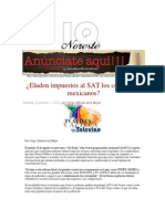 LERA. Eluden Impuestos Al SAT Los Consorcios Mexicanos. 5.9.12