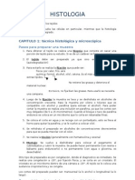 Histología: técnicas y microscopía