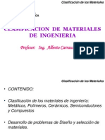 Clasificacion de Los Materiales