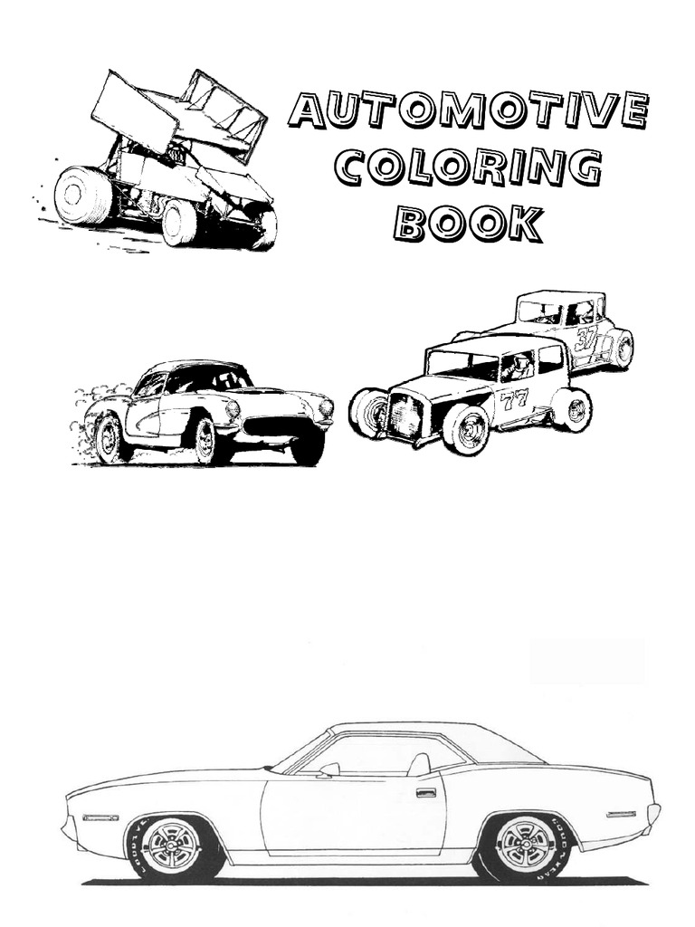 Automotive Coloring Book | PDF | Books