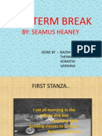 Mid-Term Break: By: Seamus Heaney