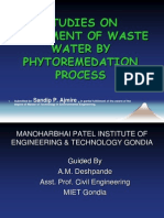 Studies On Treatment of Waste Water by Phytoremedation Process