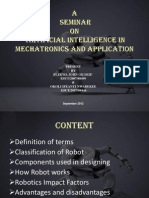 A Seminar ON Artificial Intelligence in Mechatronics and Application
