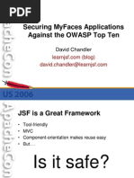 Securing Myfaces Applications Against The Owasp Top Ten: David Chandler