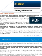 Right Triangle Formulas