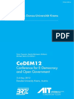 CeDEM12: Proceedings of The International Conference For E-Democracy and Open Government