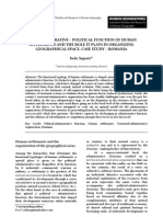 The Administrative - Political Function of Human Settlements and The Role It Plays in Organizing Geographical Space. Case Study - Romania