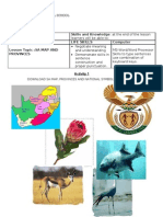 Grade: 7 Skills and Knowledge: at The End of The Lesson Duration: 01h00 Life Skills Computer Lesson Topic:SA MAP AND Provinces