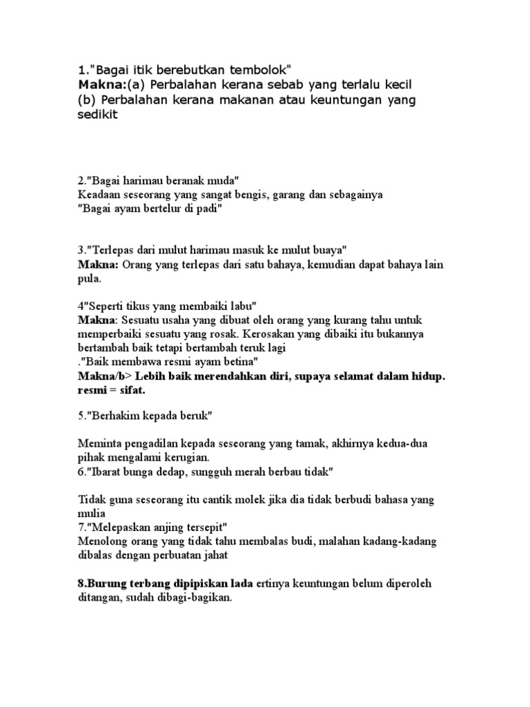 Peribahasa Dan Maksud Pdf