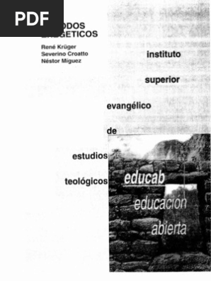 Kruger Rene Manual De Metodos Exegeticos Pdf Septuaginta Canon Biblico