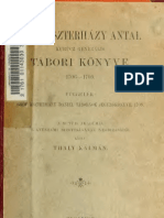 Thaly Kálmán - Gróf Eszterházy Antal Kurucz Generális Tábori Könyve, 1706-1709. (1901)