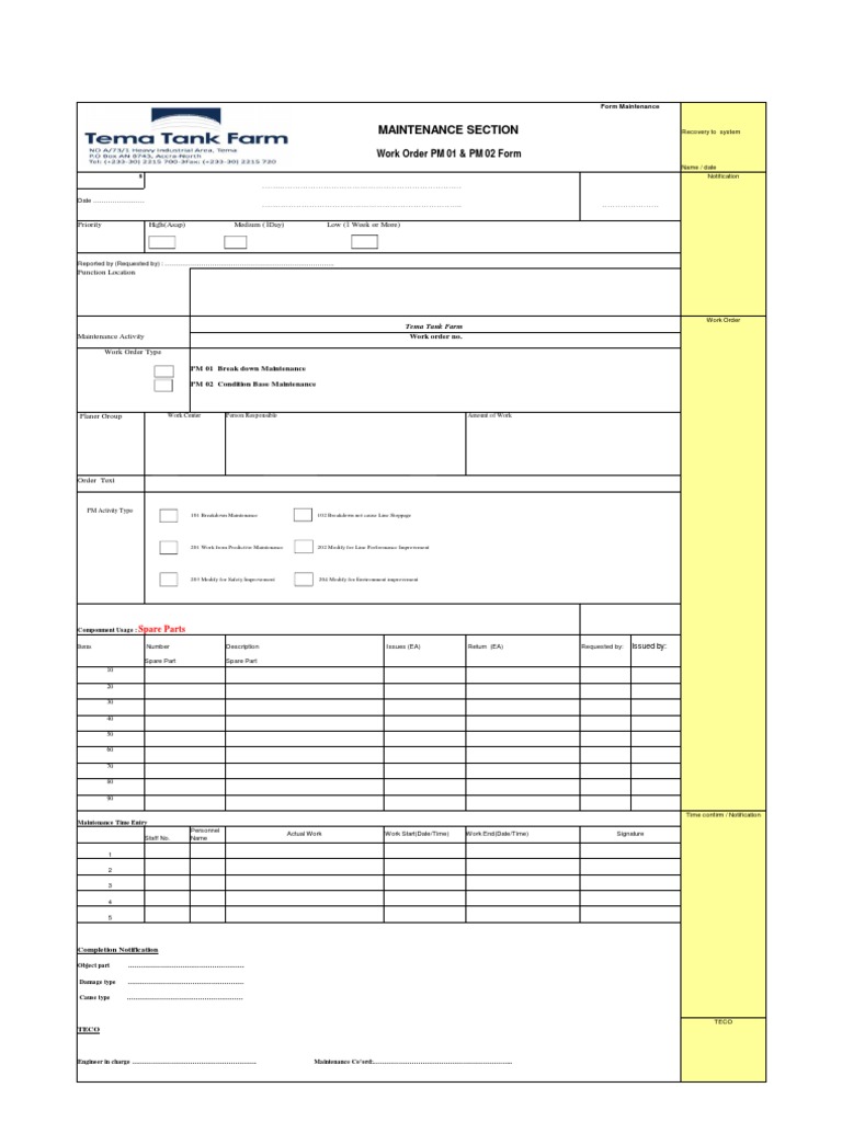 Work Order | PDF | Technology & Engineering