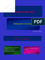 E Learning for Education