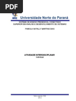 Trabalho Individual 4 Semestre Fabíola