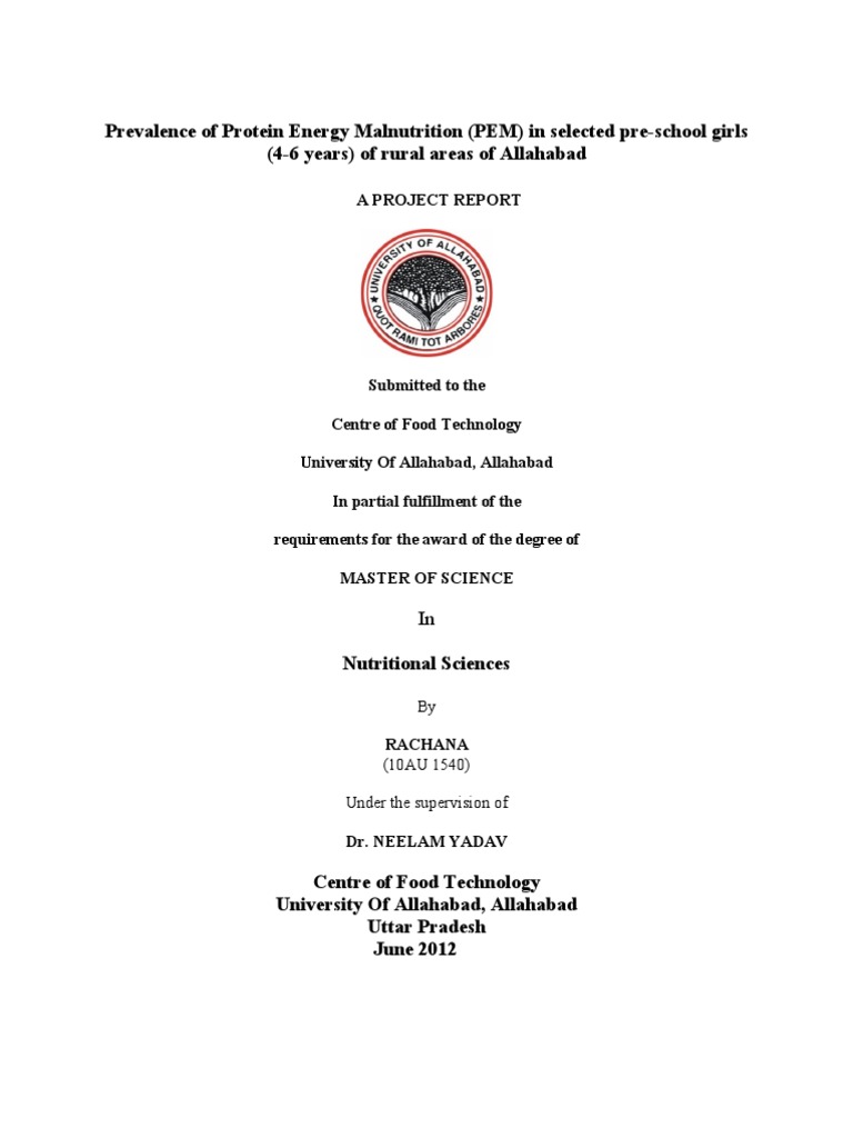 Cover Page To Abstract | PDF | Vitamin A | Vitamin