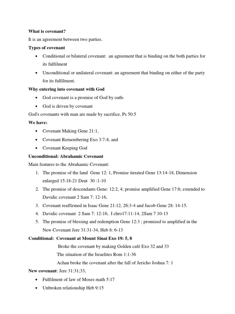 Understanding Covenants with God | PDF