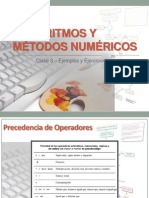 Clase 3 - Ejemplos y Ejercicios (Operaciones Algoritmicas)