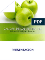 Calidad de Los Alimentos - Manzana