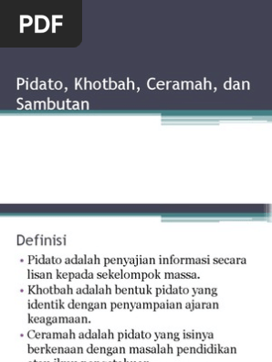 Perbedaan Antara Ceramah Pidato Dan Khotbah Terkait Perbedaan