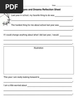 Hopes and Dreams Reflection Sheet