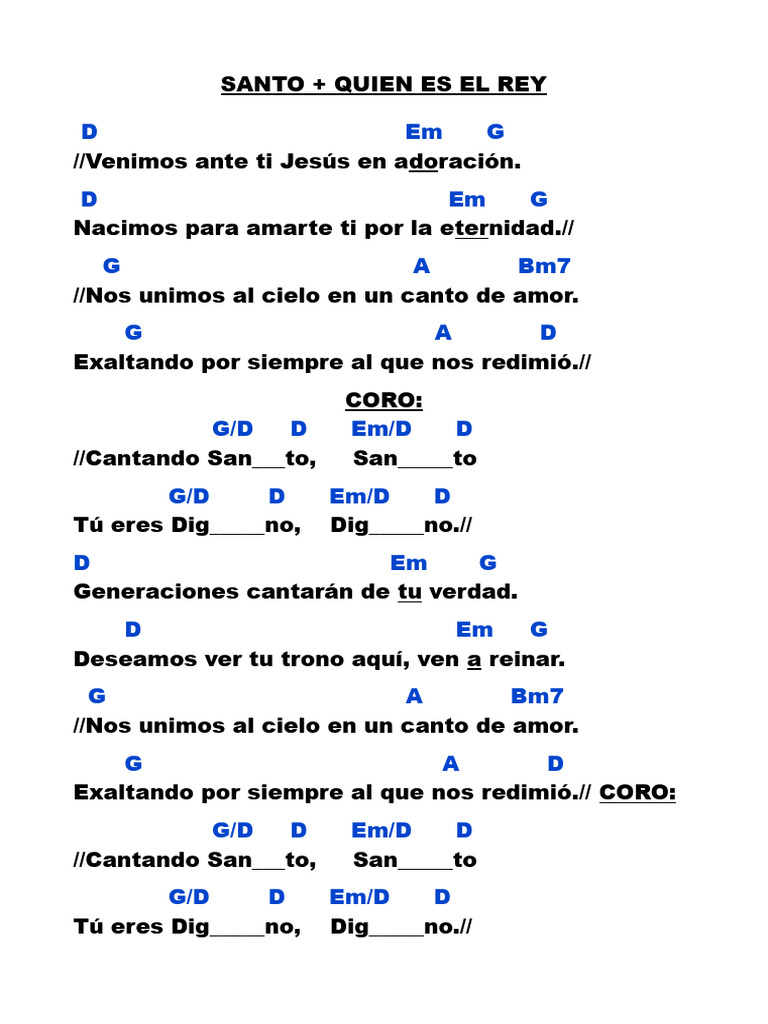 Santo+Quien Es El Rey.g | PDF