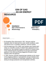 EXPLOITATION OF GAS HYDRATES AS AN ENERGY RESOURCE