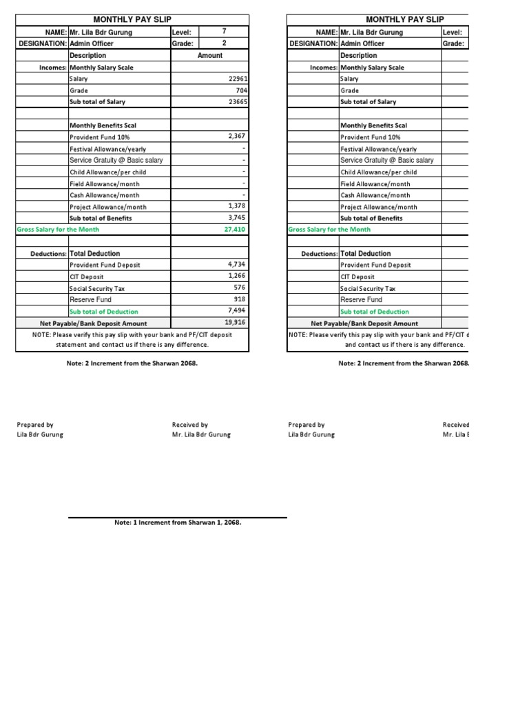 Pay Slip Social Security (United States) Life Insurance