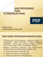 Pelaksanaaan Penyelesaian Sengketa Pajak