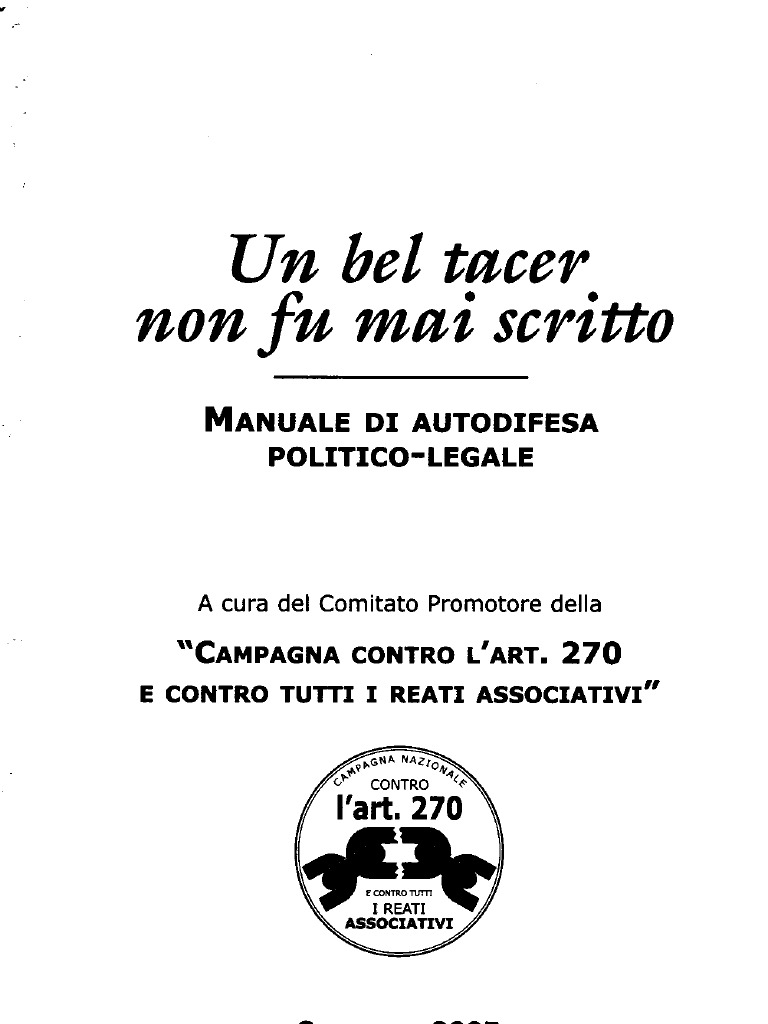 Un Bel Tacer Non Fu Mai Scritto