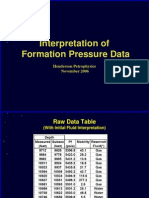 Interpretation of Formation Pressure Data