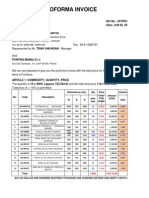 Proforma Invoice: Happy Furniture Company Limited