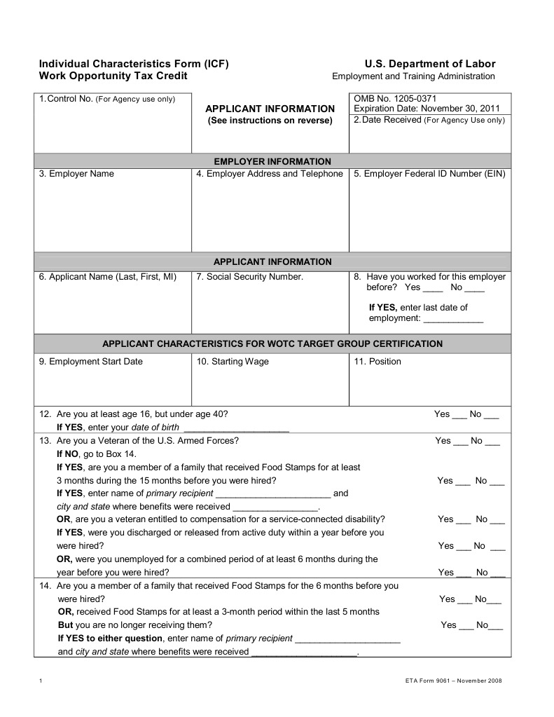 Eta Form 9061 | PDF | Supplemental Security Income | Identity Document