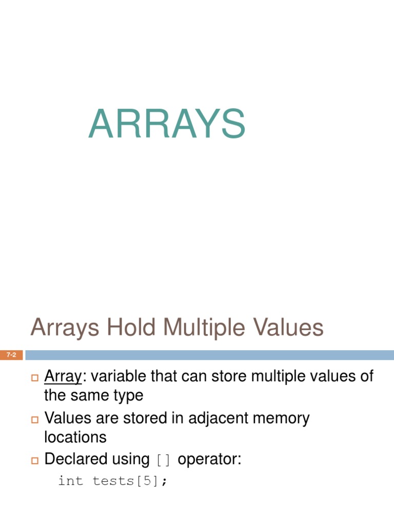 Array | PDF