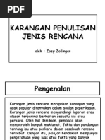 Contoh Karangan Jenis Rencana